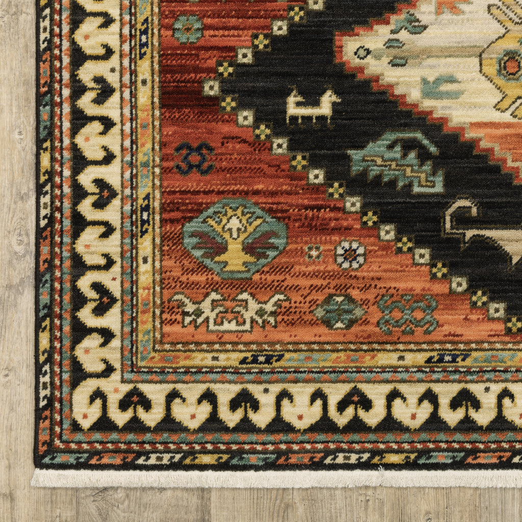 Oriental Weavers Lilihan 051K6 Multicolor Rectangle Indoor Area Rug - Soft &amp; Durable Low Pile Rug with Medallion Design