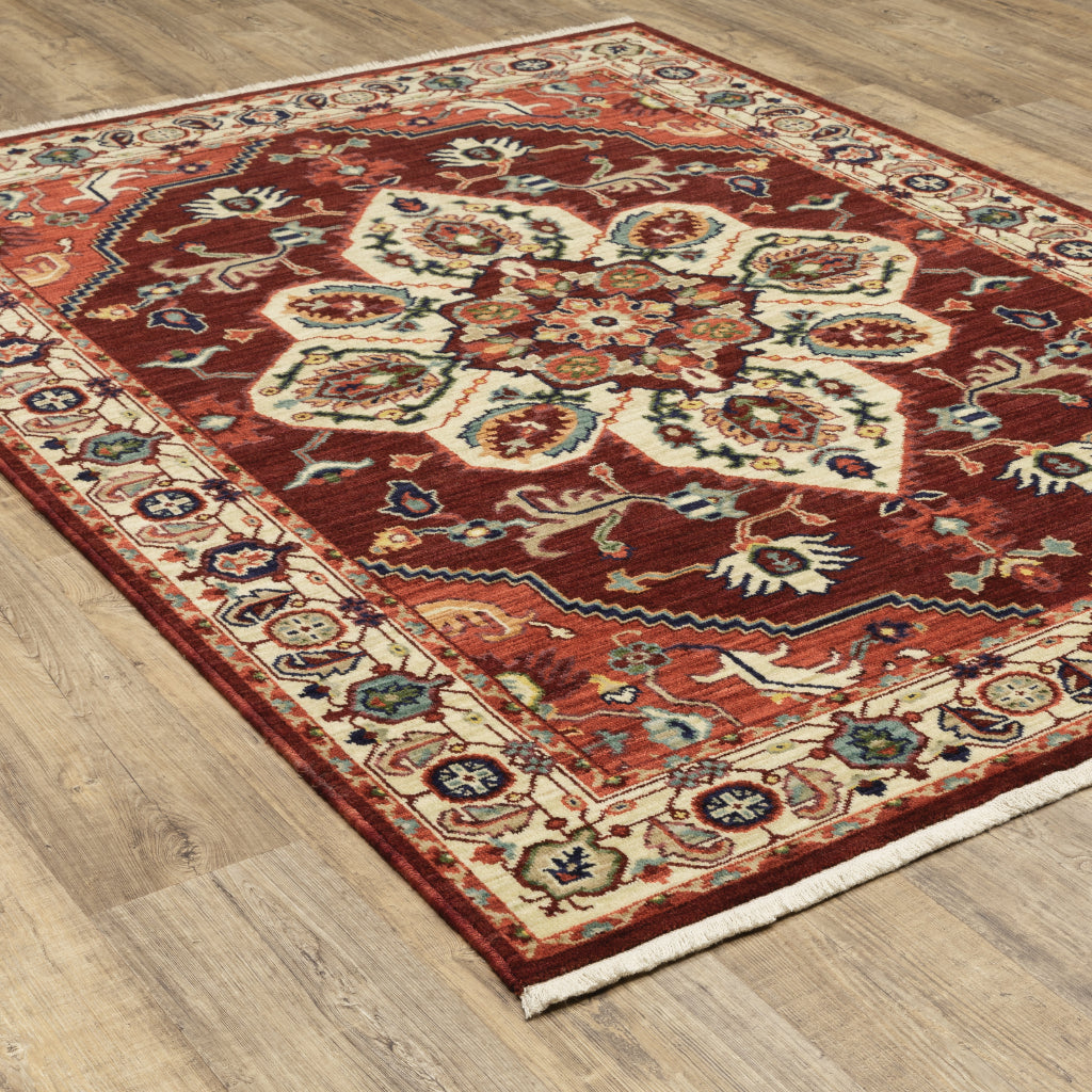 Oriental Weavers Lilihan 5502C Multicolor Rectangle Indoor Area Rug - Soft & Durable Low Pile Rug with Medallion Design-