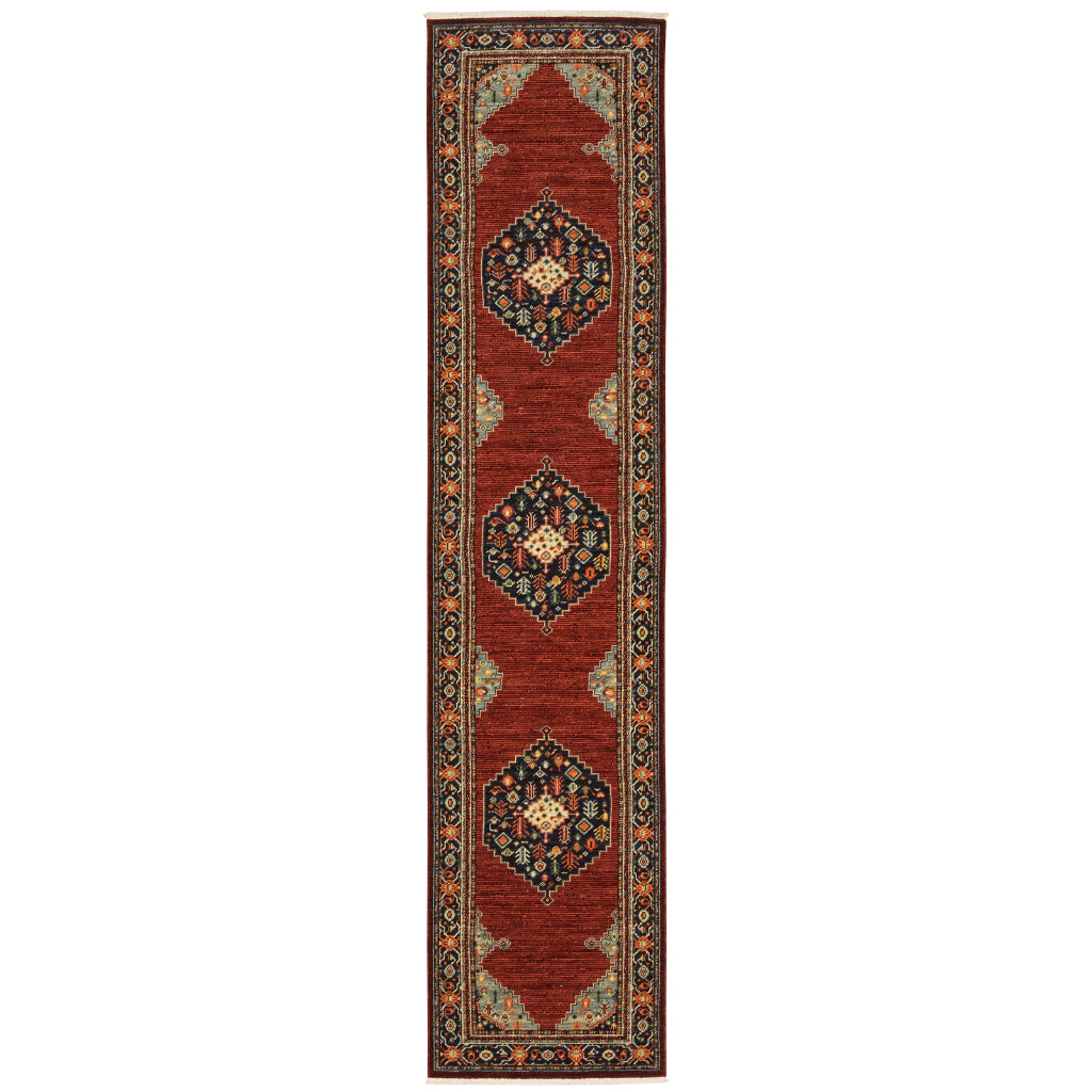 Oriental Weavers Lilihan 5503M Multicolor Rectangle Indoor Runner - Soft & Durable Low Pile Rug with Medallion Design-