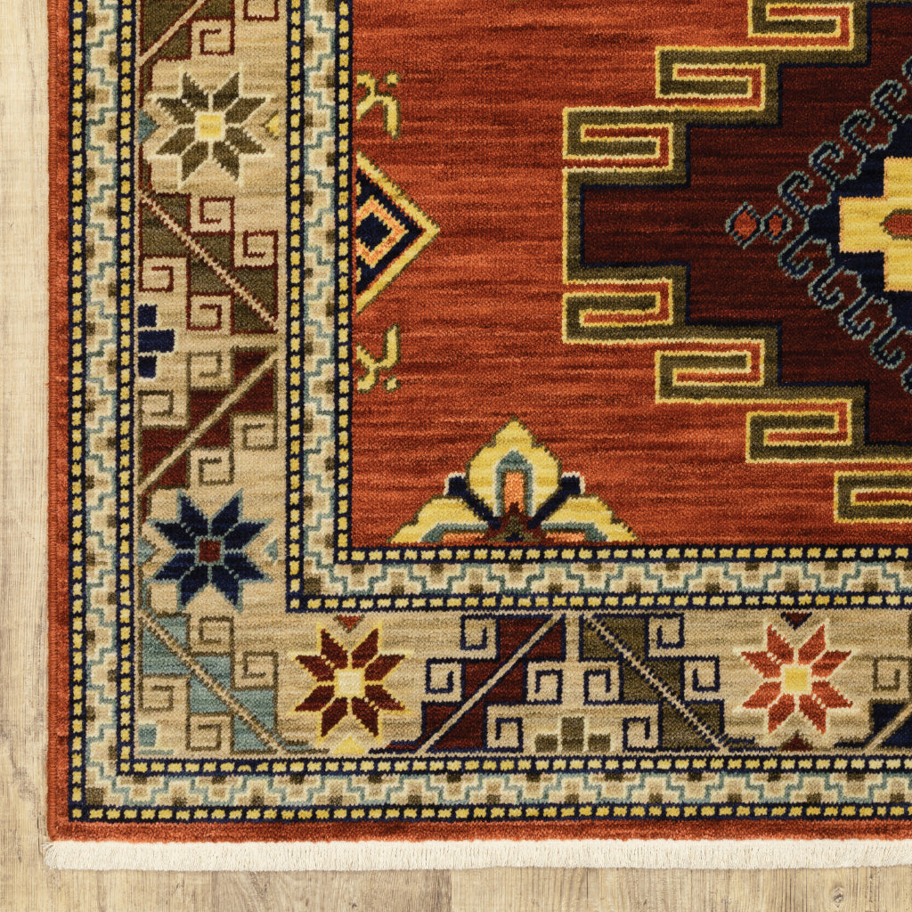 Oriental Weavers Lilihan 5504P Multicolor Rectangle Indoor Runner - Soft &amp; Durable Low Pile Rug with Medallion Design