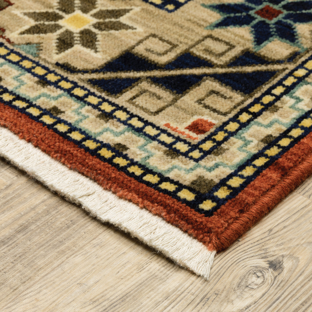 Oriental Weavers Lilihan 5504P Multicolor Rectangle Indoor Runner - Soft &amp; Durable Low Pile Rug with Medallion Design