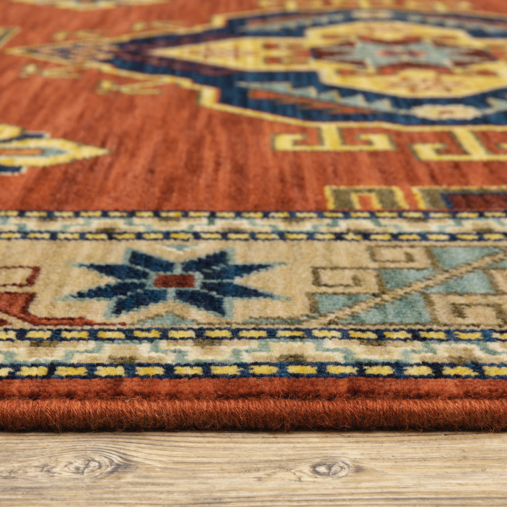 Oriental Weavers Lilihan 5504P Multicolor Rectangle Indoor Runner - Soft &amp; Durable Low Pile Rug with Medallion Design