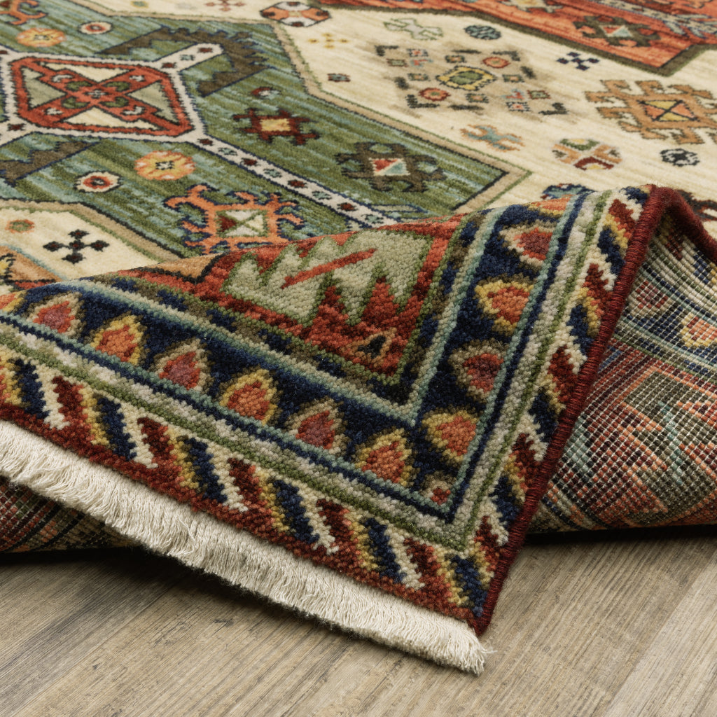 Oriental Weavers Lilihan 8022R Multicolor Rectangle Indoor Runner - Soft &amp; Durable Low Pile Rug with Tribal Design