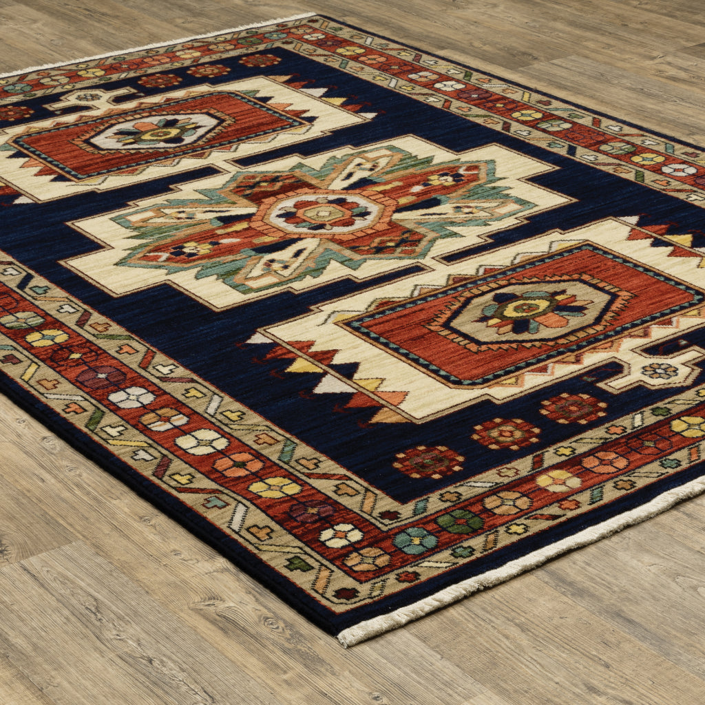 Oriental Weavers Lilihan 090B6 Multicolor Rectangle Indoor Area Rug - Soft &amp; Durable Low Pile Rug with Oriental Design