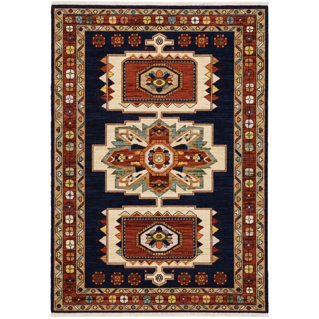 Oriental Weavers Lilihan 090B6 Multicolor Rectangle Indoor Area Rug - Soft & Durable Low Pile Rug with Oriental Design-