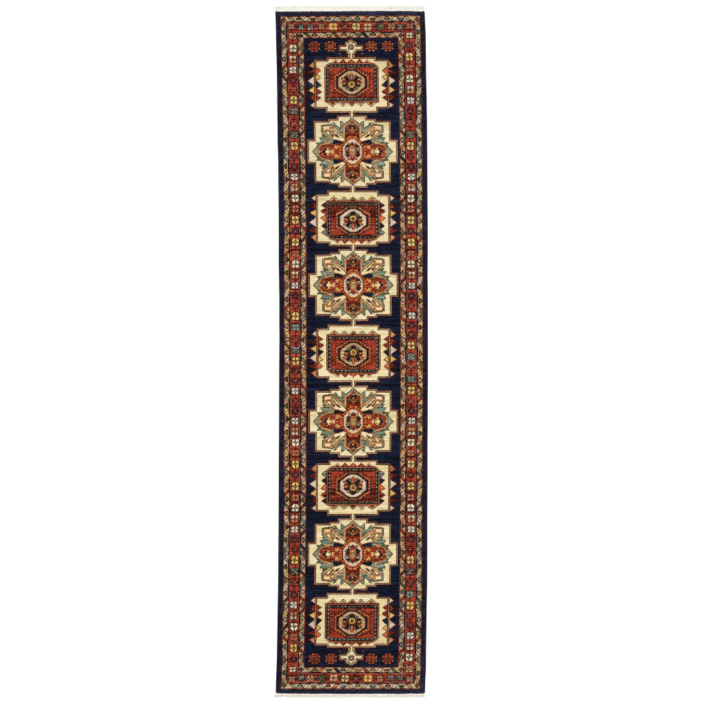 Oriental Weavers Lilihan 090B6 Multicolor Rectangle Indoor Runner - Soft & Durable Low Pile Rug with Oriental Design-