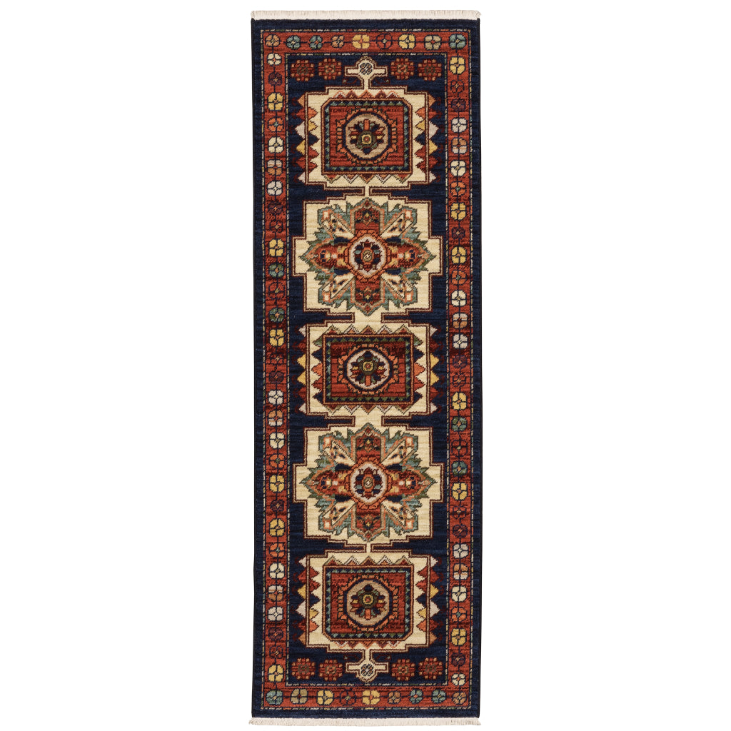 Oriental Weavers Lilihan 090B6 Multicolor Rectangle Indoor Runner - Soft & Durable Low Pile Rug with Oriental Design-