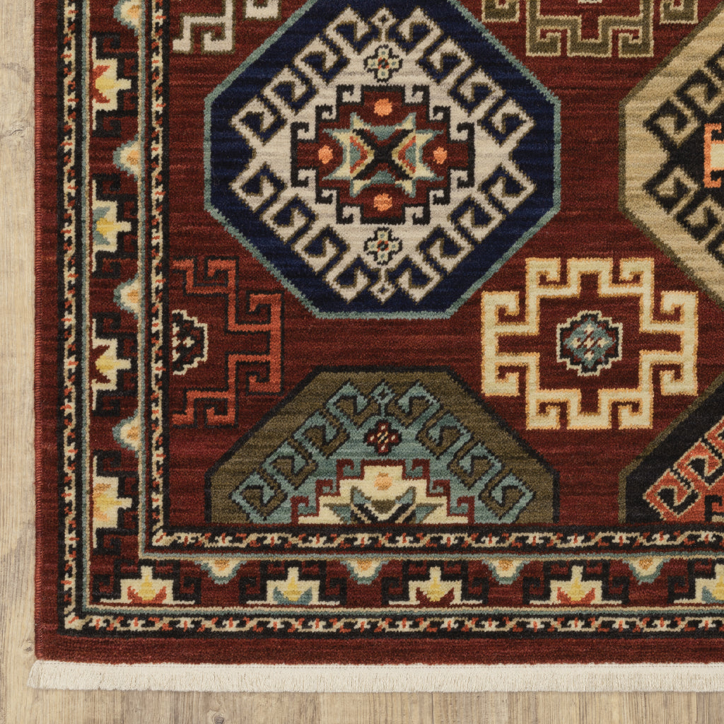 Oriental Weavers Lilihan 091R6 Multicolor Rectangle Indoor Runner - Soft &amp; Durable Low Pile Rug with Geometric Design