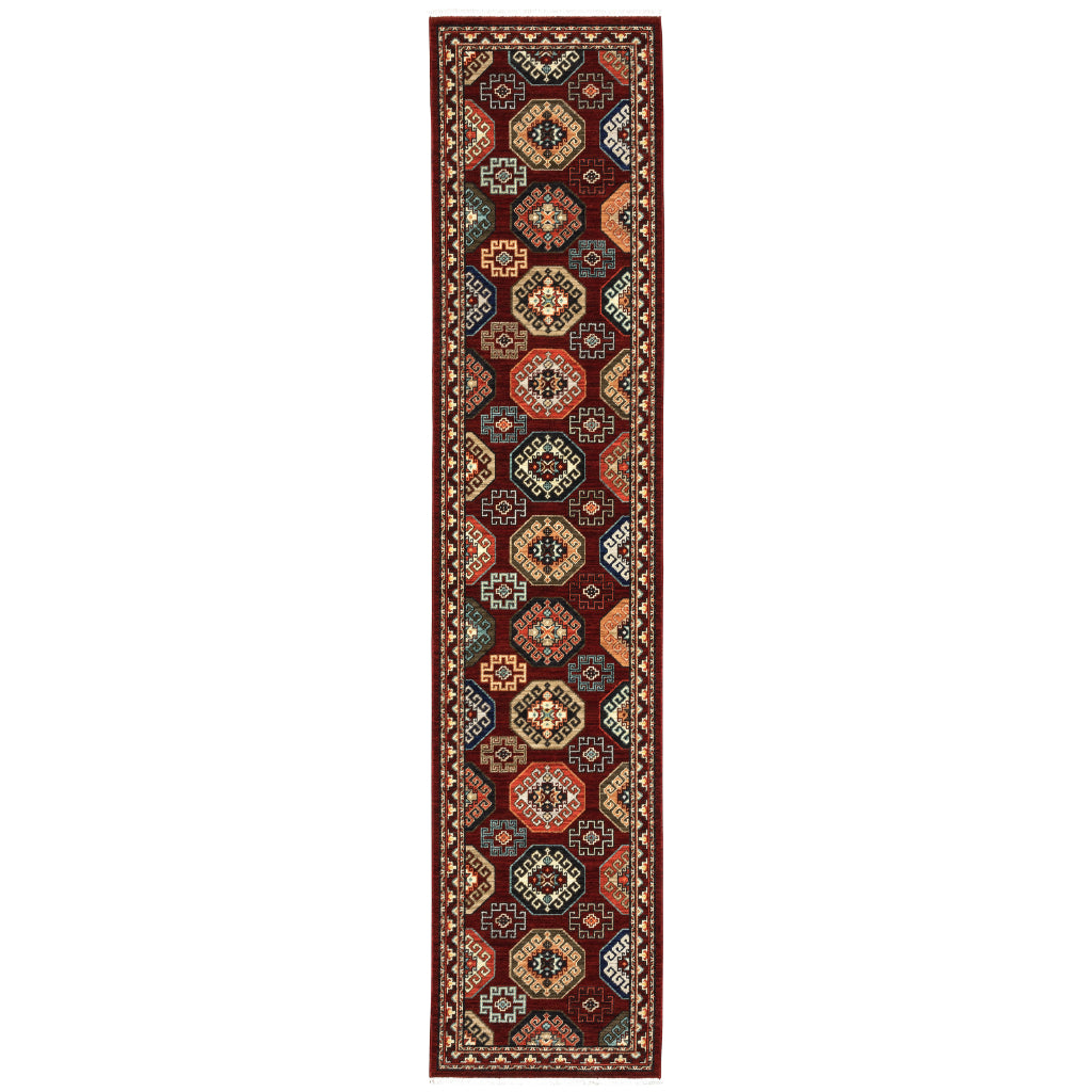 Oriental Weavers Lilihan 091R6 Multicolor Rectangle Indoor Runner - Soft &amp; Durable Low Pile Rug with Geometric Design