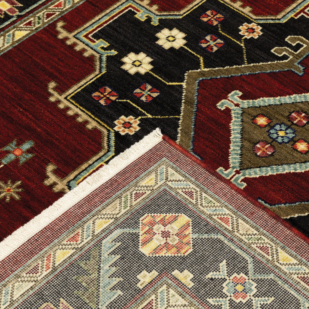 Oriental Weavers Lilihan 092R6 Multicolor Rectangle Indoor Runner - Soft &amp; Durable Low Pile Rug with Medallion Design