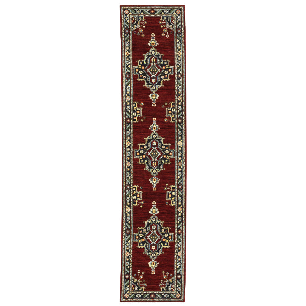 Oriental Weavers Lilihan 092R6 Multicolor Rectangle Indoor Runner - Soft &amp; Durable Low Pile Rug with Medallion Design