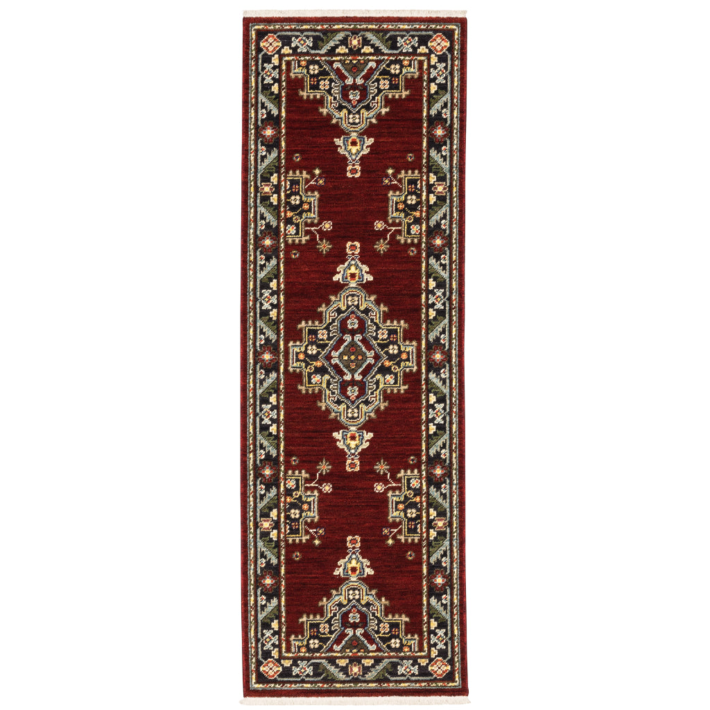 Oriental Weavers Lilihan 092R6 Multicolor Rectangle Indoor Runner - Soft &amp; Durable Low Pile Rug with Medallion Design