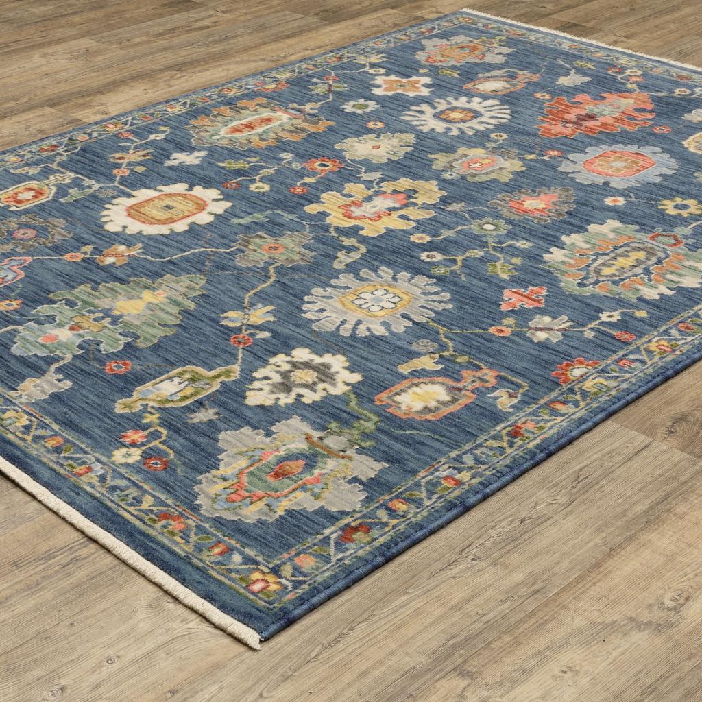 Oriental Weavers Lucca 2863B Blue Rectangle Indoor Area Rug Oriental Pattern-