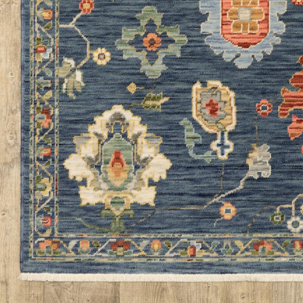 Oriental Weavers Lucca 2863B Blue Rectangle Indoor Area Rug Oriental Pattern-