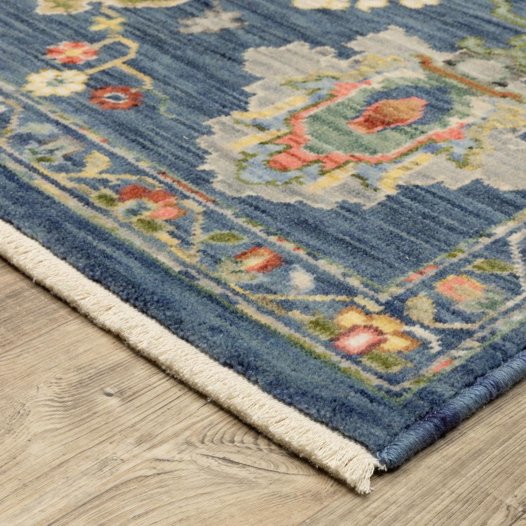 Oriental Weavers Lucca 2863B Blue Rectangle Indoor Area Rug Oriental Pattern-