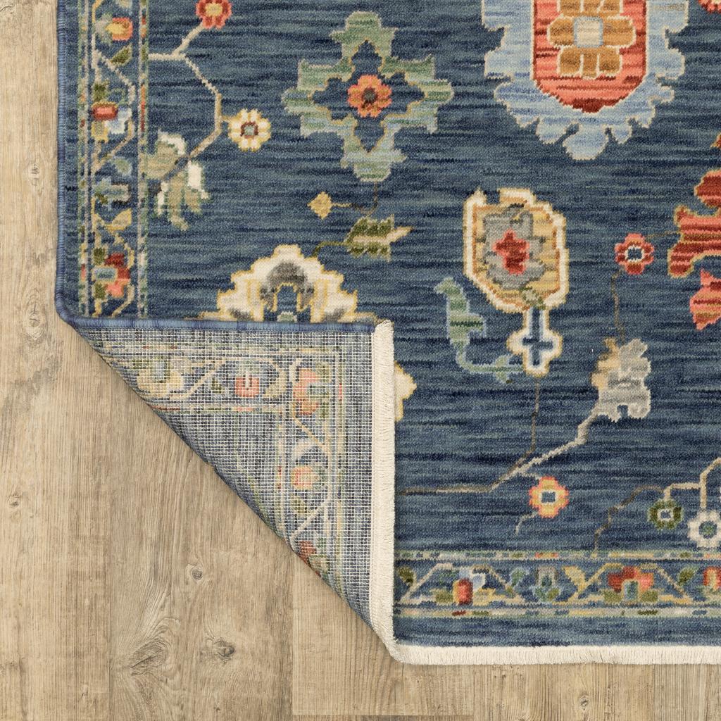 Oriental Weavers Lucca 2863B Blue Rectangle Indoor Runner Oriental Pattern-
