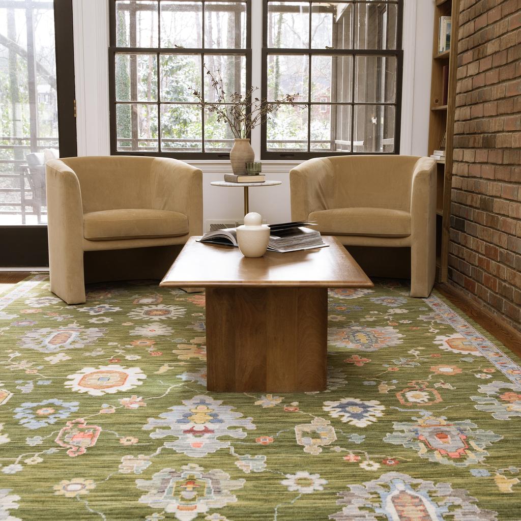Oriental Weavers Lucca 2863E Green Rectangle Indoor Area Rug Oriental Pattern-
