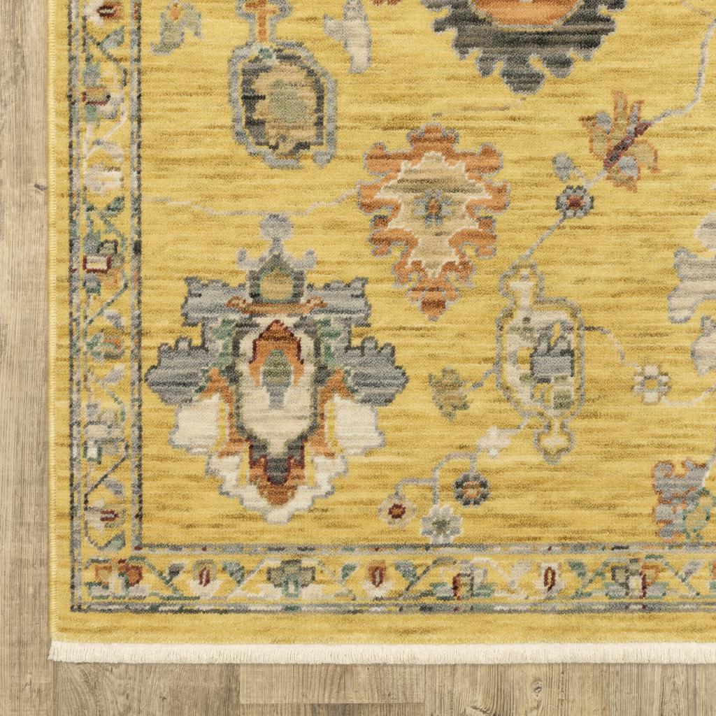 Oriental Weavers Lucca 2863G Yellow Rectangle Indoor Runner Oriental Pattern-