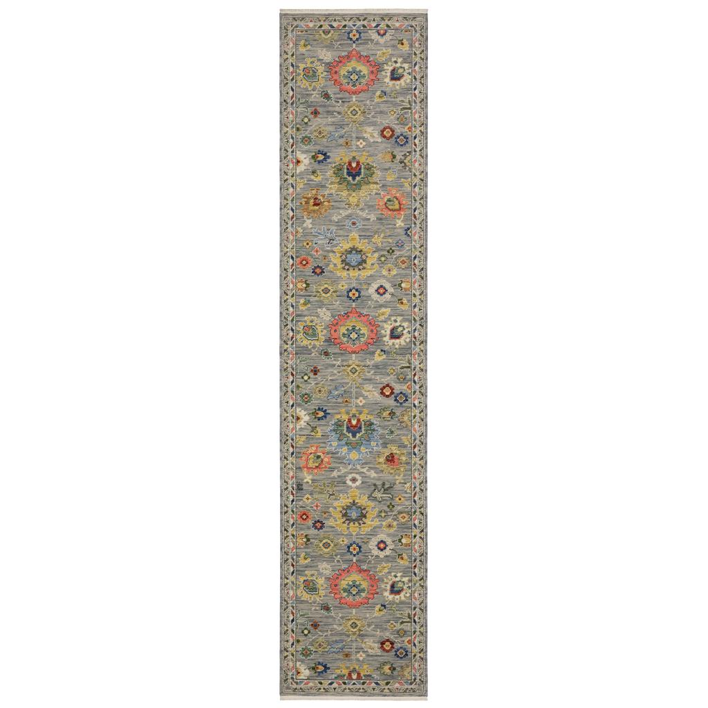 Oriental Weavers Lucca 2888G Grey Rectangle Indoor Runner Oriental Pattern-