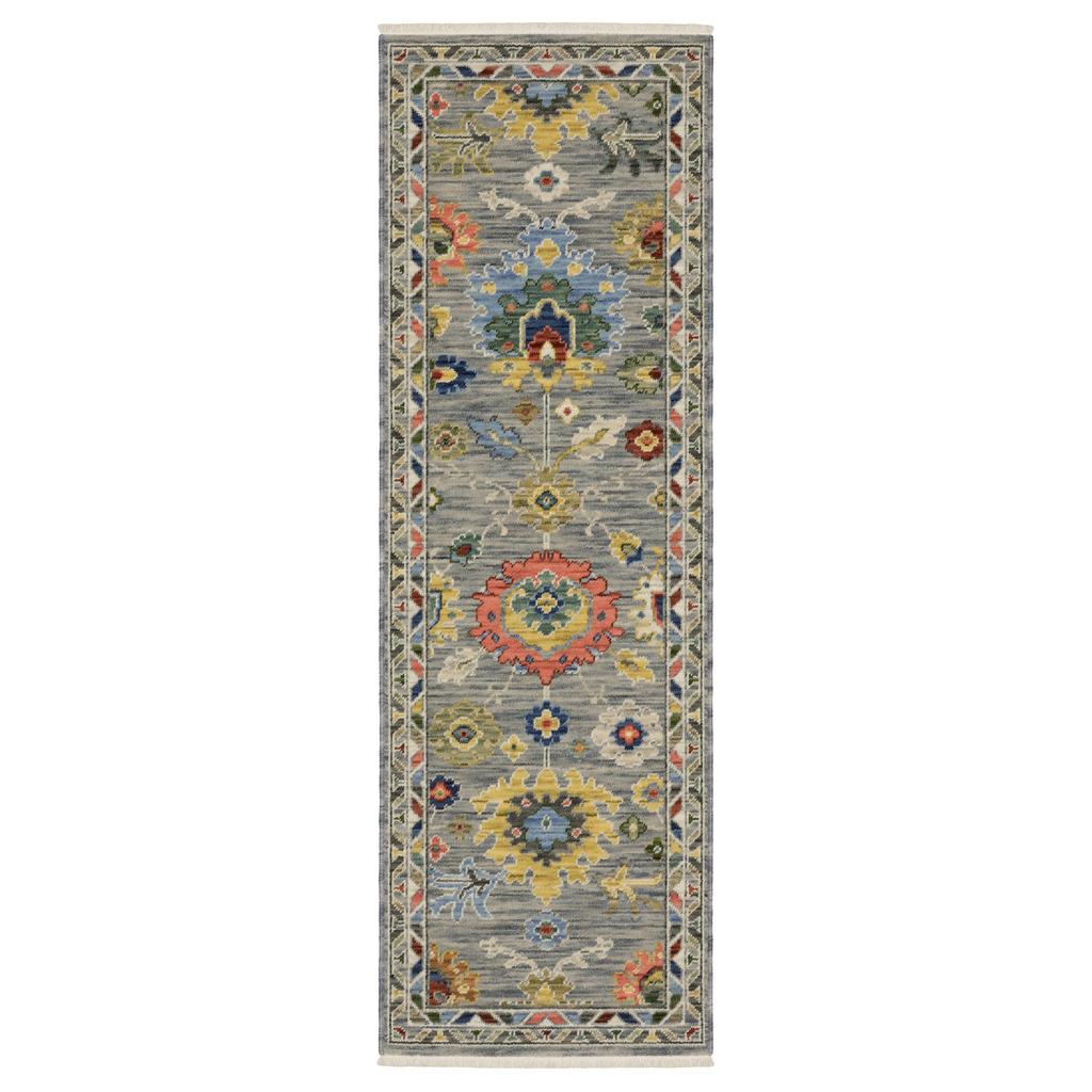 Oriental Weavers Lucca 2888G Grey Rectangle Indoor Runner Oriental Pattern-