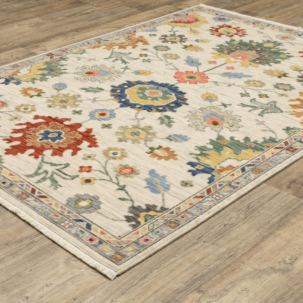 Oriental Weavers Lucca 2888L Ivory Rectangle Indoor Area Rug Oriental Pattern-