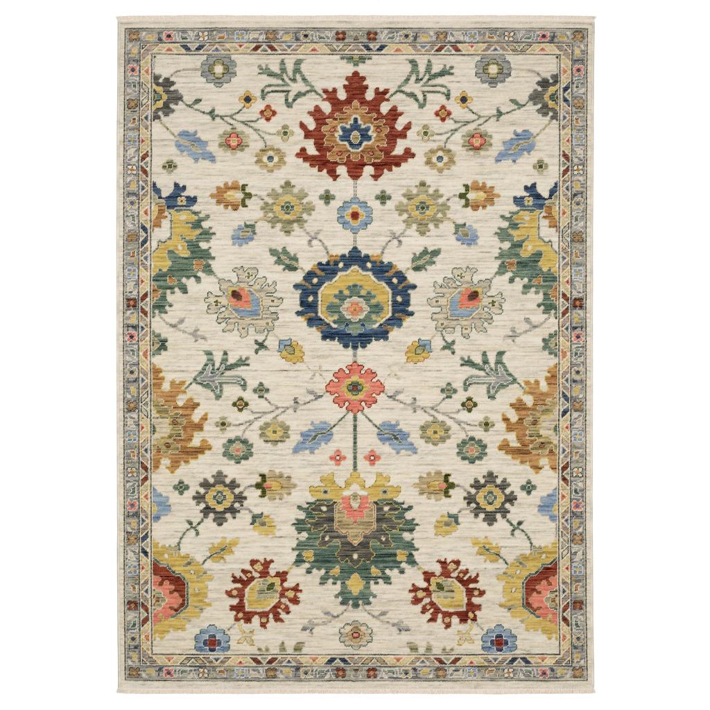 Oriental Weavers Lucca 2888L Ivory Rectangle Indoor Area Rug Oriental Pattern-