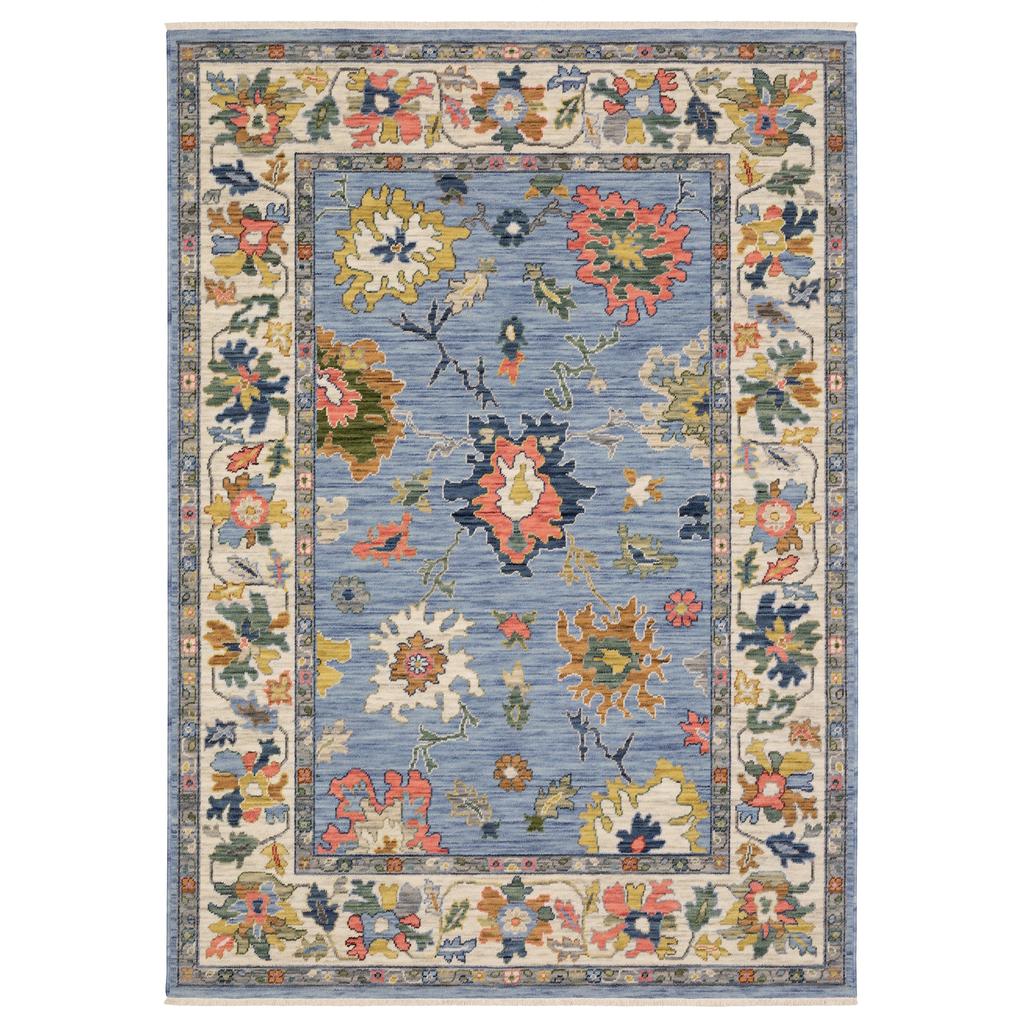 Oriental Weavers Lucca 2889A Blue Rectangle Indoor Area Rug Oriental Pattern-