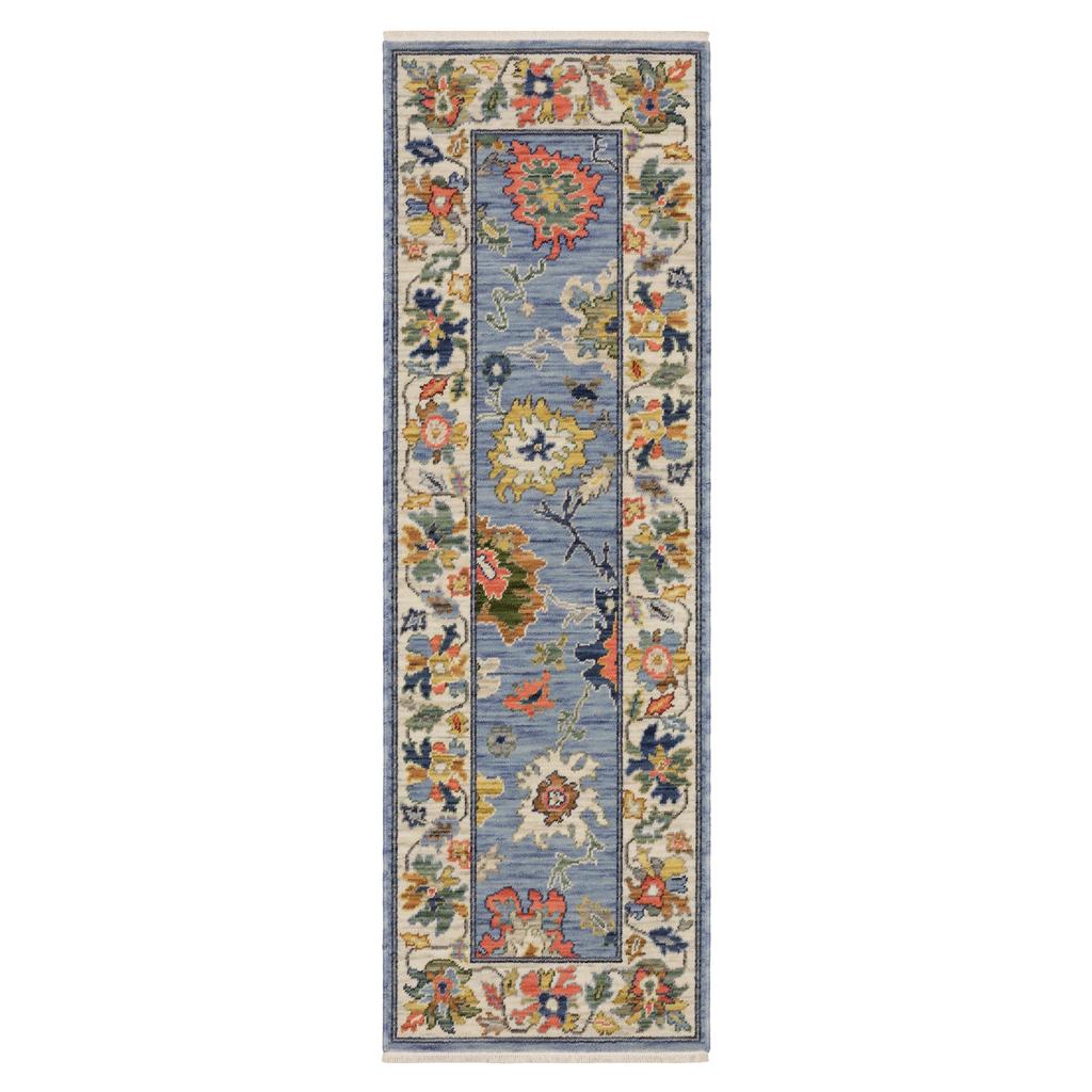Oriental Weavers Lucca 2889A Blue Rectangle Indoor Runner Oriental Pattern-