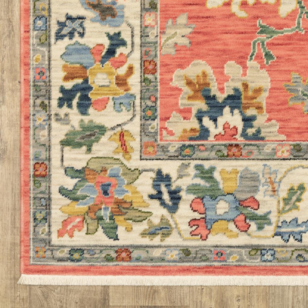 Oriental Weavers Lucca 2889B Pink Rectangle Indoor Runner Oriental Pattern-