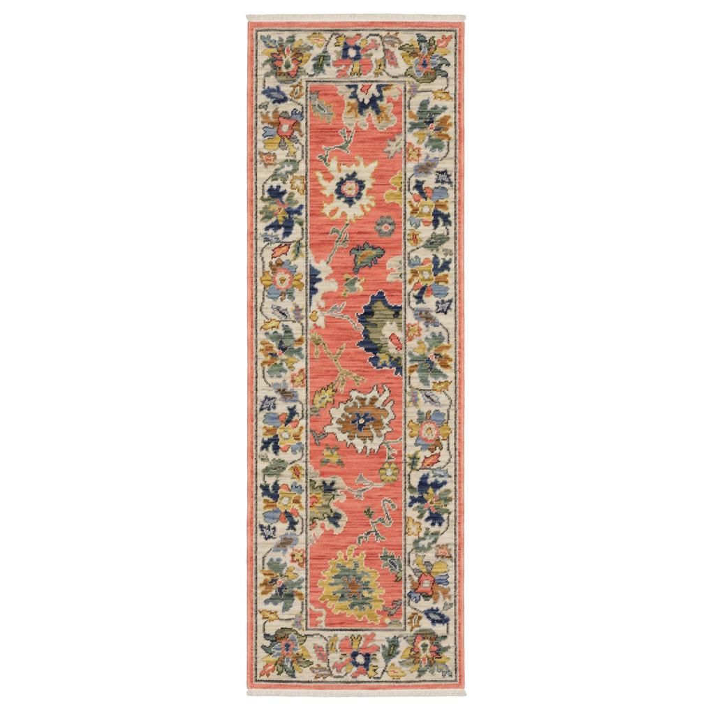 Oriental Weavers Lucca 2889B Pink Rectangle Indoor Runner Oriental Pattern-