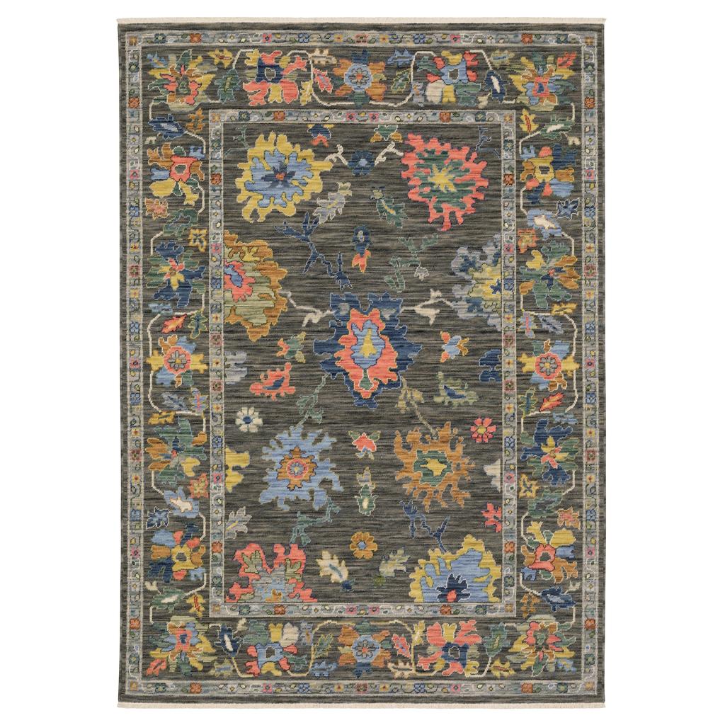 Oriental Weavers Lucca 2889E Grey Rectangle Indoor Area Rug Oriental Pattern-
