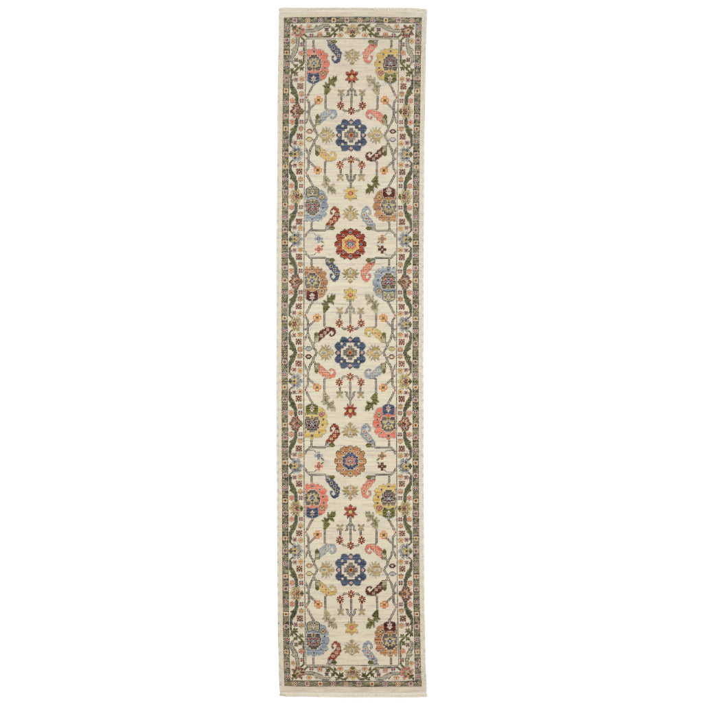 Oriental Weavers Lucca 5506W Multicolor Rectangle Indoor Area Rug - Soft &amp; Durable Low Pile Rug with Persian Design