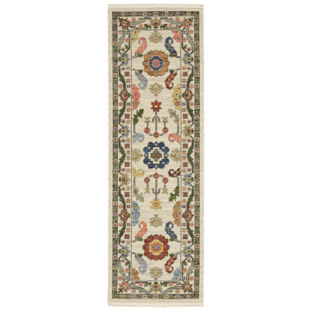 Oriental Weavers Lucca 5506W Multicolor Rectangle Indoor Area Rug - Soft &amp; Durable Low Pile Rug with Persian Design