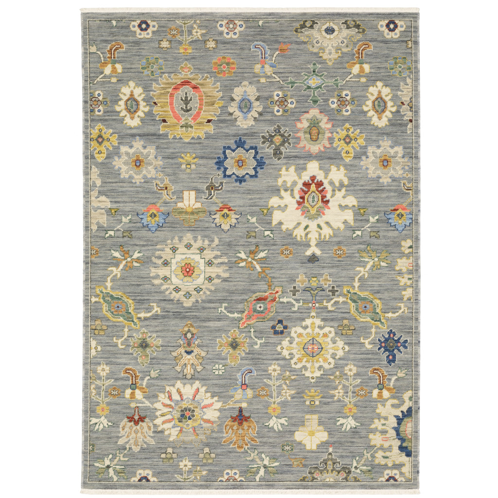 Oriental Weavers Lucca 5507E Multicolor Rectangle Indoor Area Rug - Soft & Durable Low Pile Rug with Persian Design-