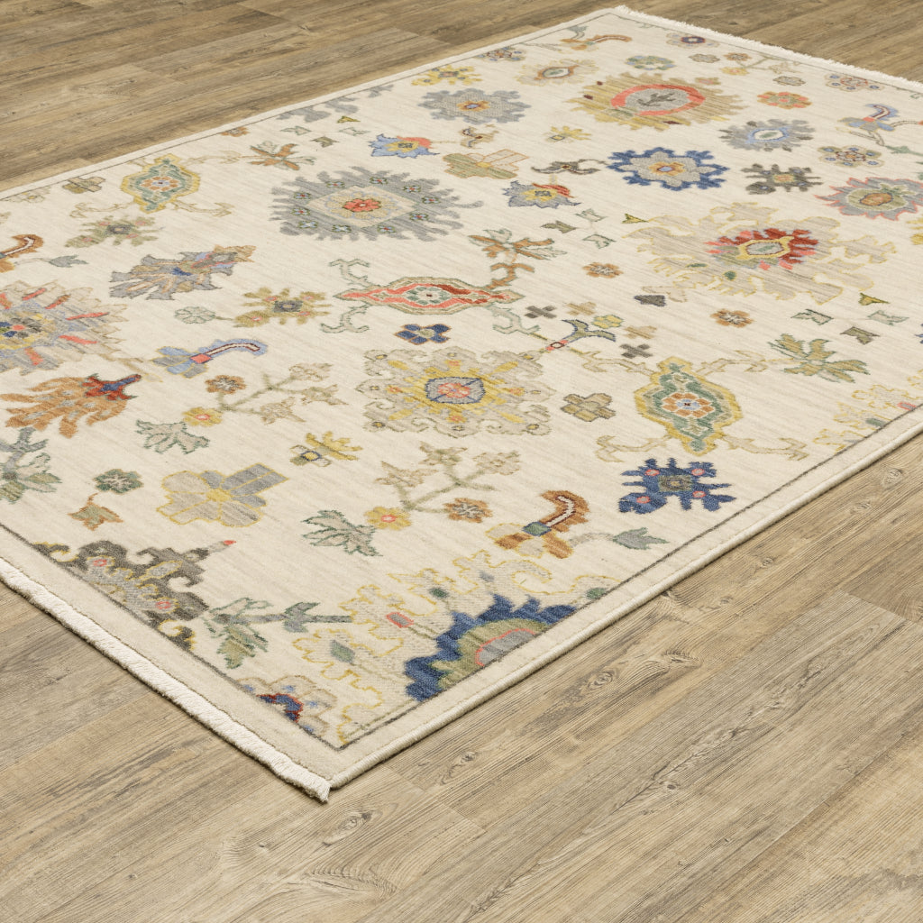 Oriental Weavers Lucca 5507W Multicolor Rectangle Indoor Area Rug - Soft &amp; Durable Low Pile Rug with Persian Design