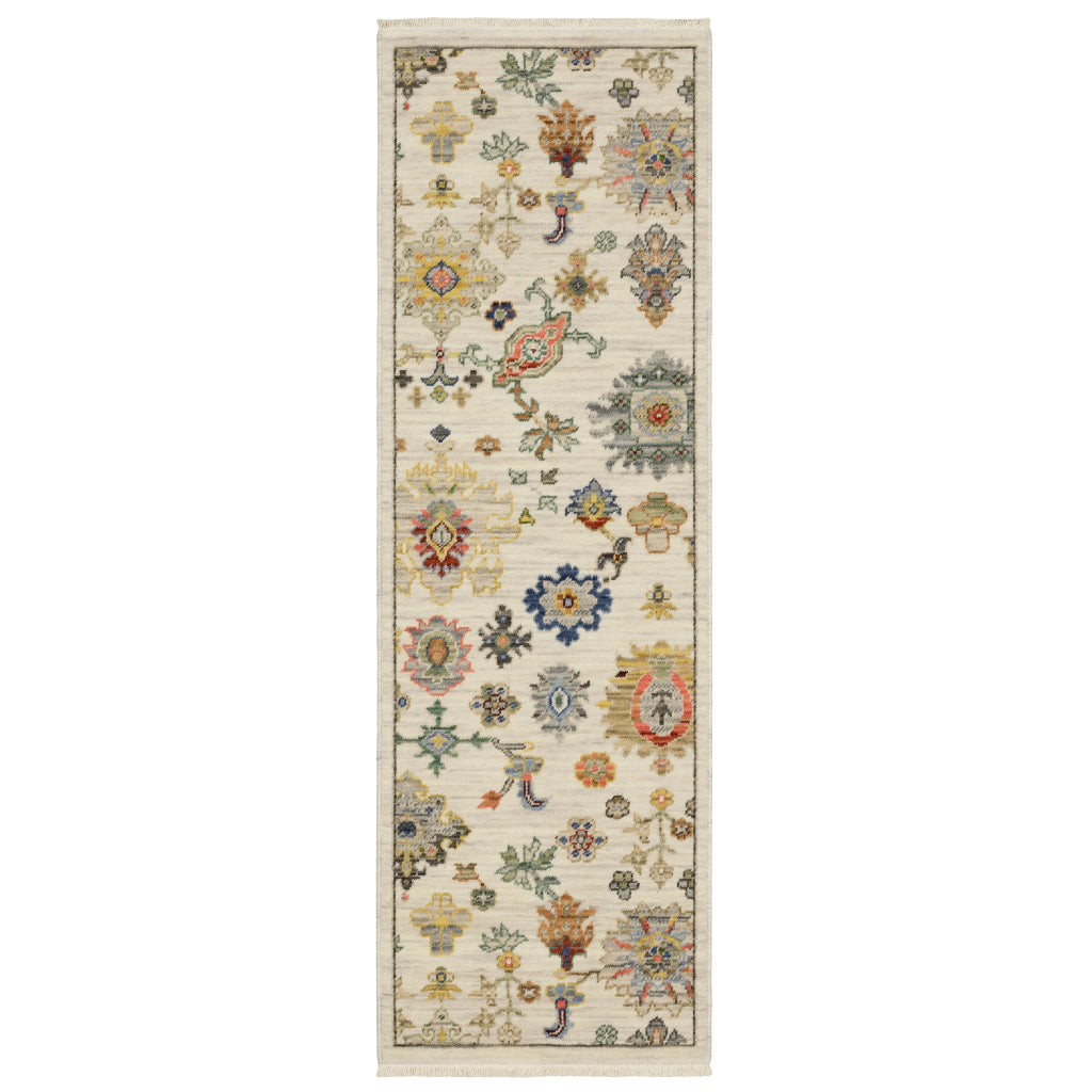 Oriental Weavers Lucca 5507W Multicolor Rectangle Indoor Area Rug - Soft &amp; Durable Low Pile Rug with Persian Design