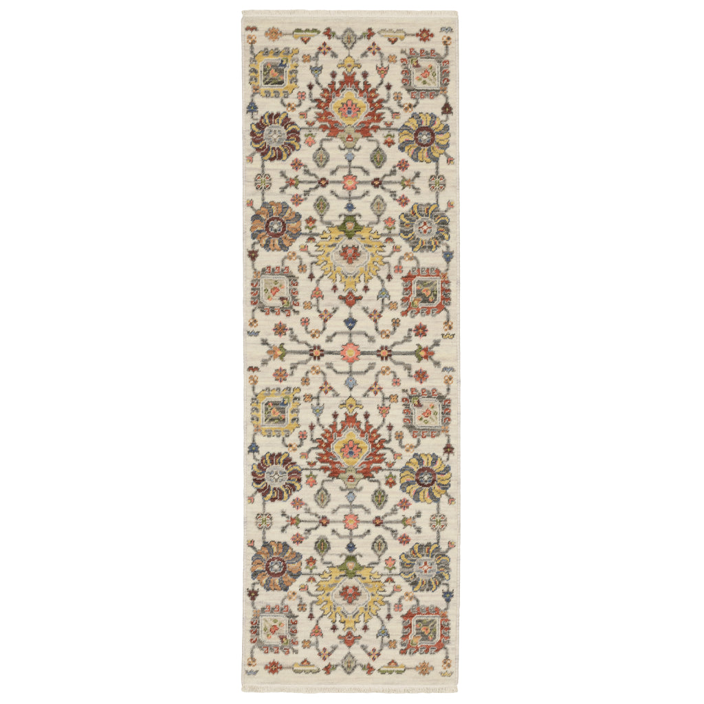 Oriental Weavers Lucca 8111W Multicolor Rectangle Indoor Area Rug - Soft &amp; Durable Low Pile Rug with Persian Design