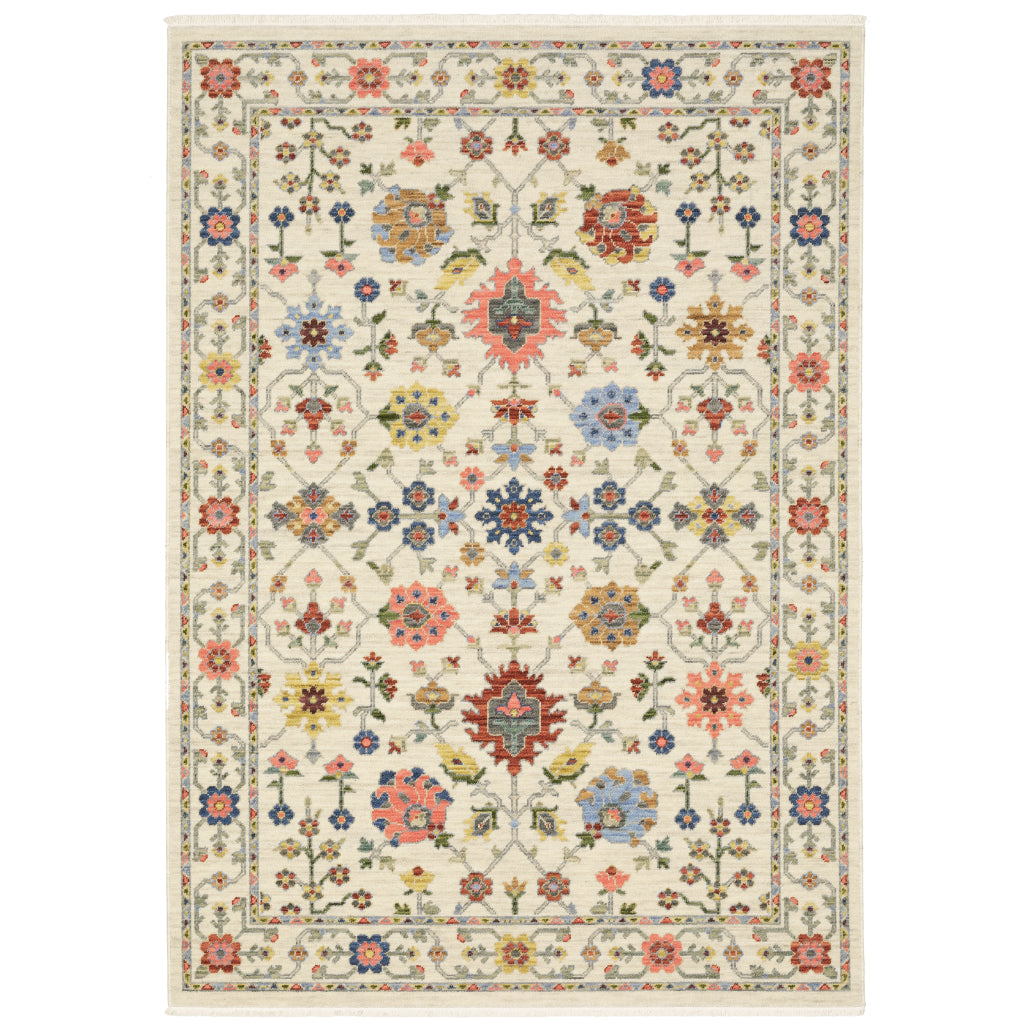 Oriental Weavers Lucca 093W1 Multicolor Rectangle Indoor Area Rug - Soft &amp; Durable Low Pile Rug with Persian Design