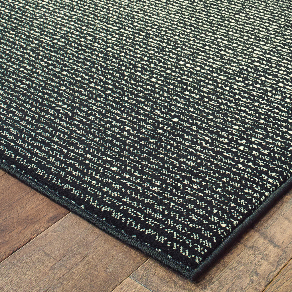 Oriental Weavers Luna 2067B Black Rectangle Indoor Runner- Luxurious Stain Resistant Low Pile Rug with Abstract Design