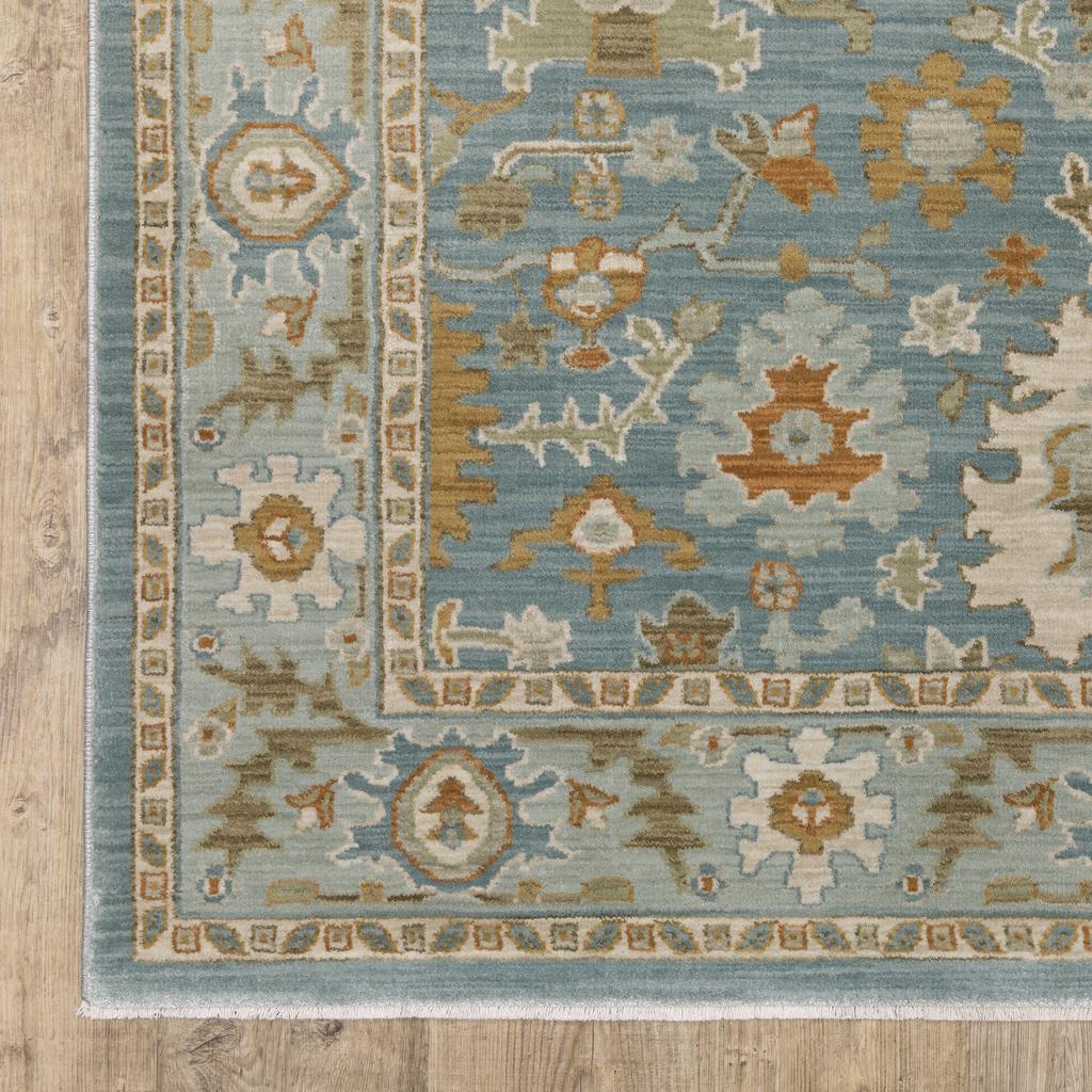 Oriental Weavers Maeve MAE02 Teal Rectangle Indoor Area Rug Oriental Pattern-