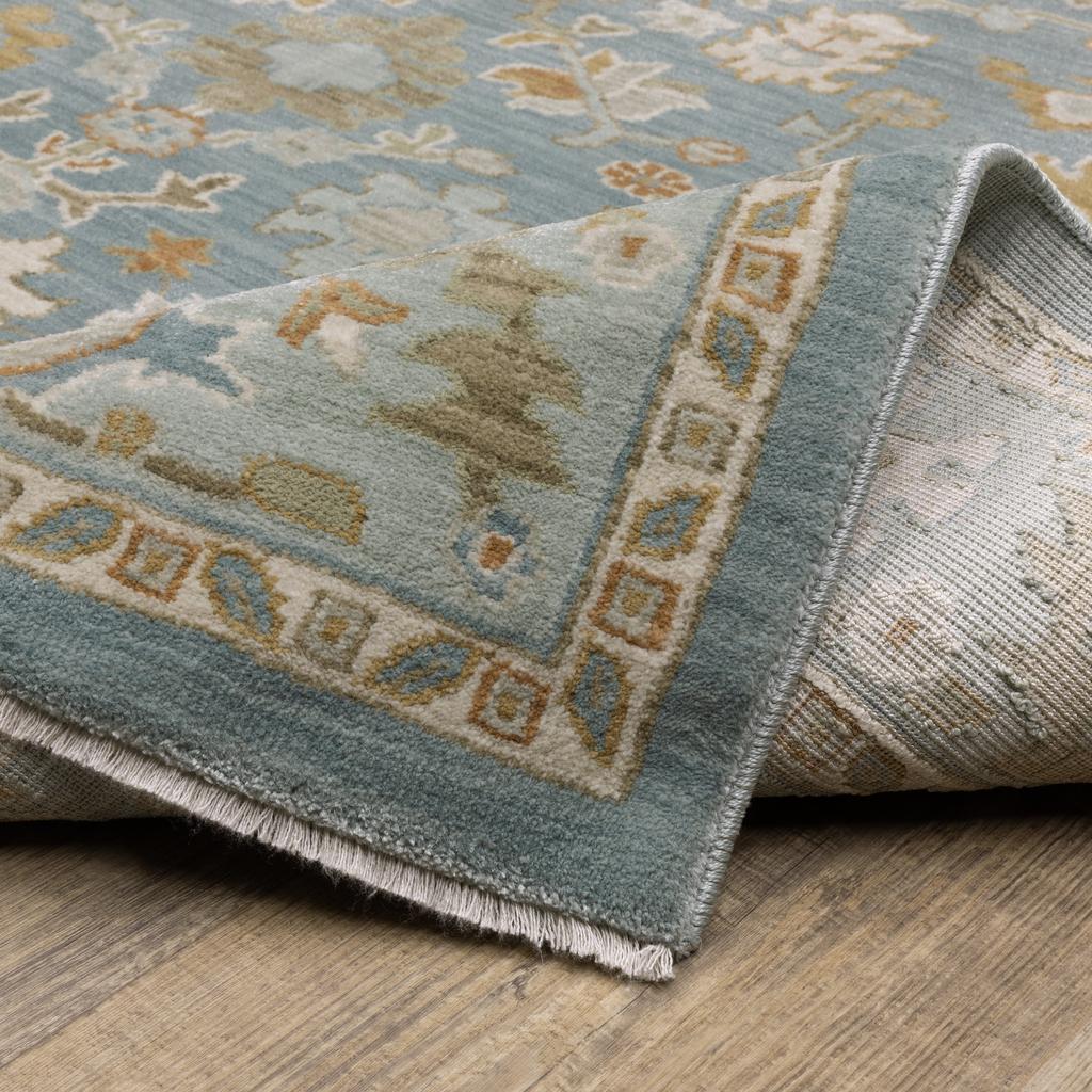 Oriental Weavers Maeve MAE02 Teal Rectangle Indoor Runner Oriental Pattern-