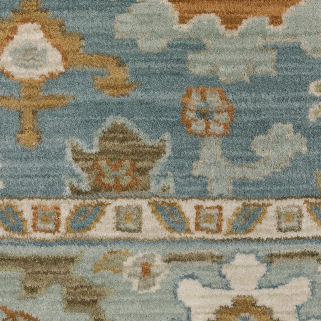 Oriental Weavers Maeve MAE02 Teal Rectangle Indoor Runner Oriental Pattern-