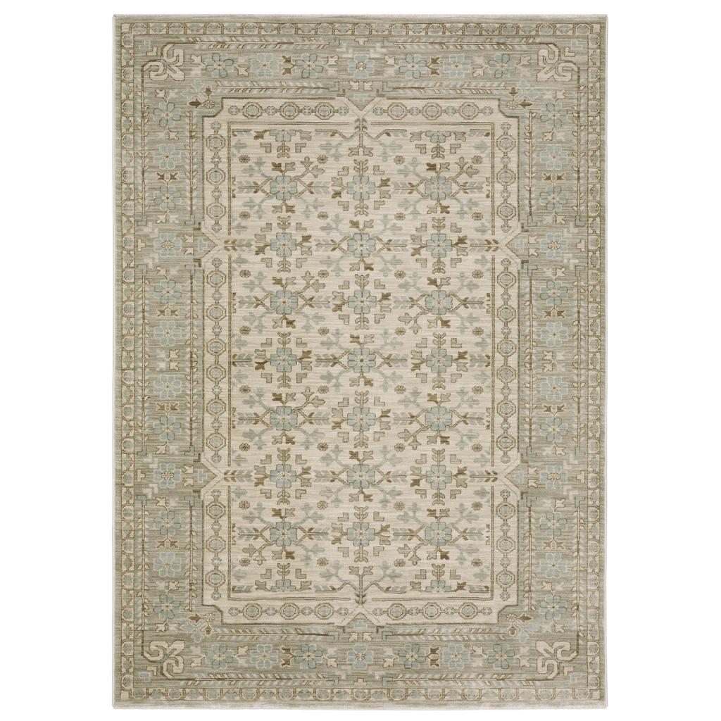 Oriental Weavers Maeve MAE04 Beige Rectangle Indoor Area Rug Oriental Pattern-
