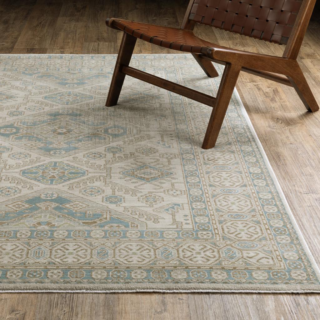 Oriental Weavers Maeve MAE05 Beige Rectangle Indoor Area Rug Oriental Pattern-