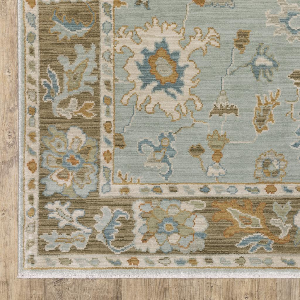 Oriental Weavers Maeve MAE06 Teal Rectangle Indoor Area Rug Oriental Pattern-