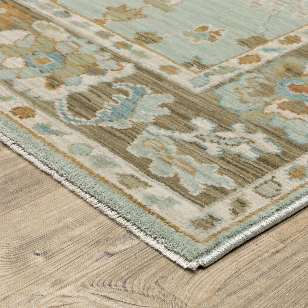 Oriental Weavers Maeve MAE06 Teal Rectangle Indoor Area Rug Oriental Pattern-