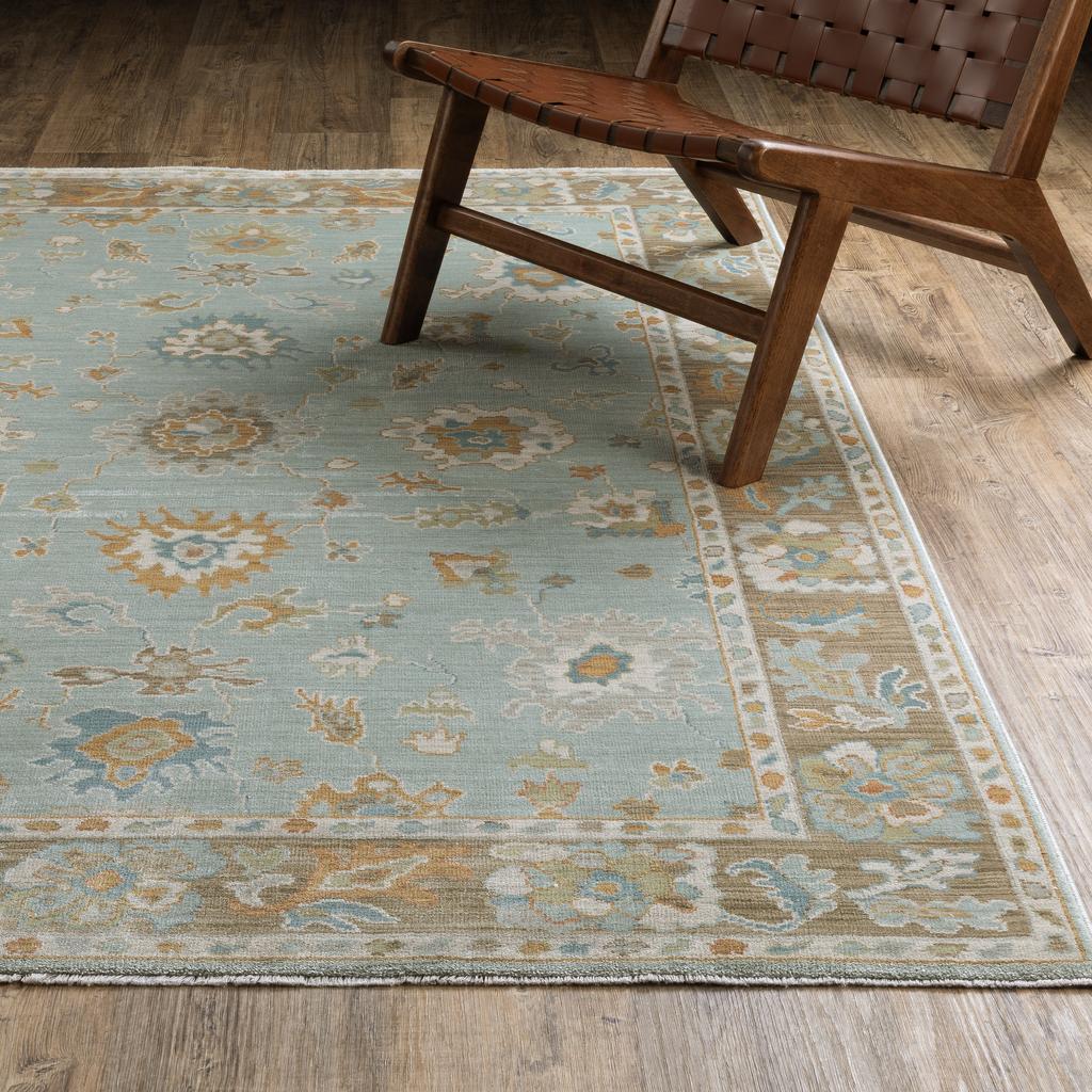 Oriental Weavers Maeve MAE06 Teal Rectangle Indoor Area Rug Oriental Pattern-