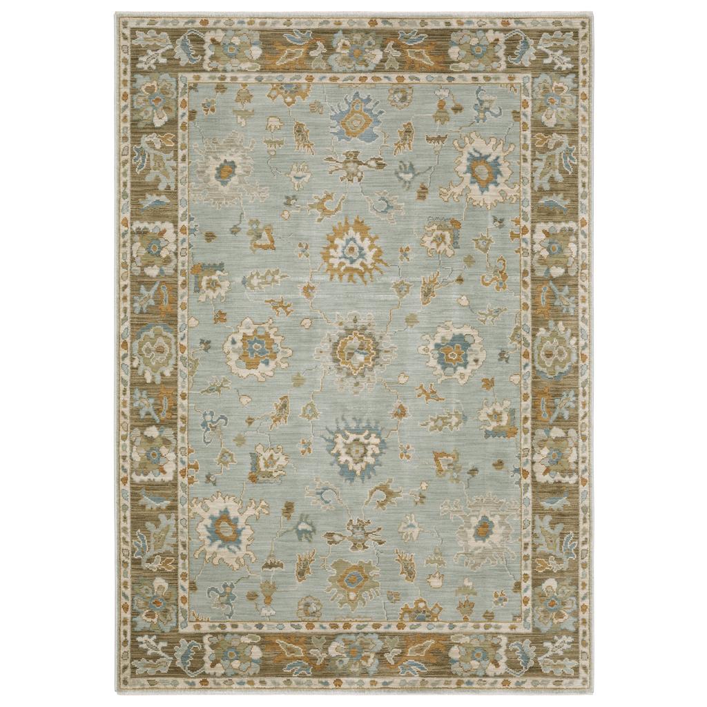 Oriental Weavers Maeve MAE06 Teal Rectangle Indoor Area Rug Oriental Pattern-