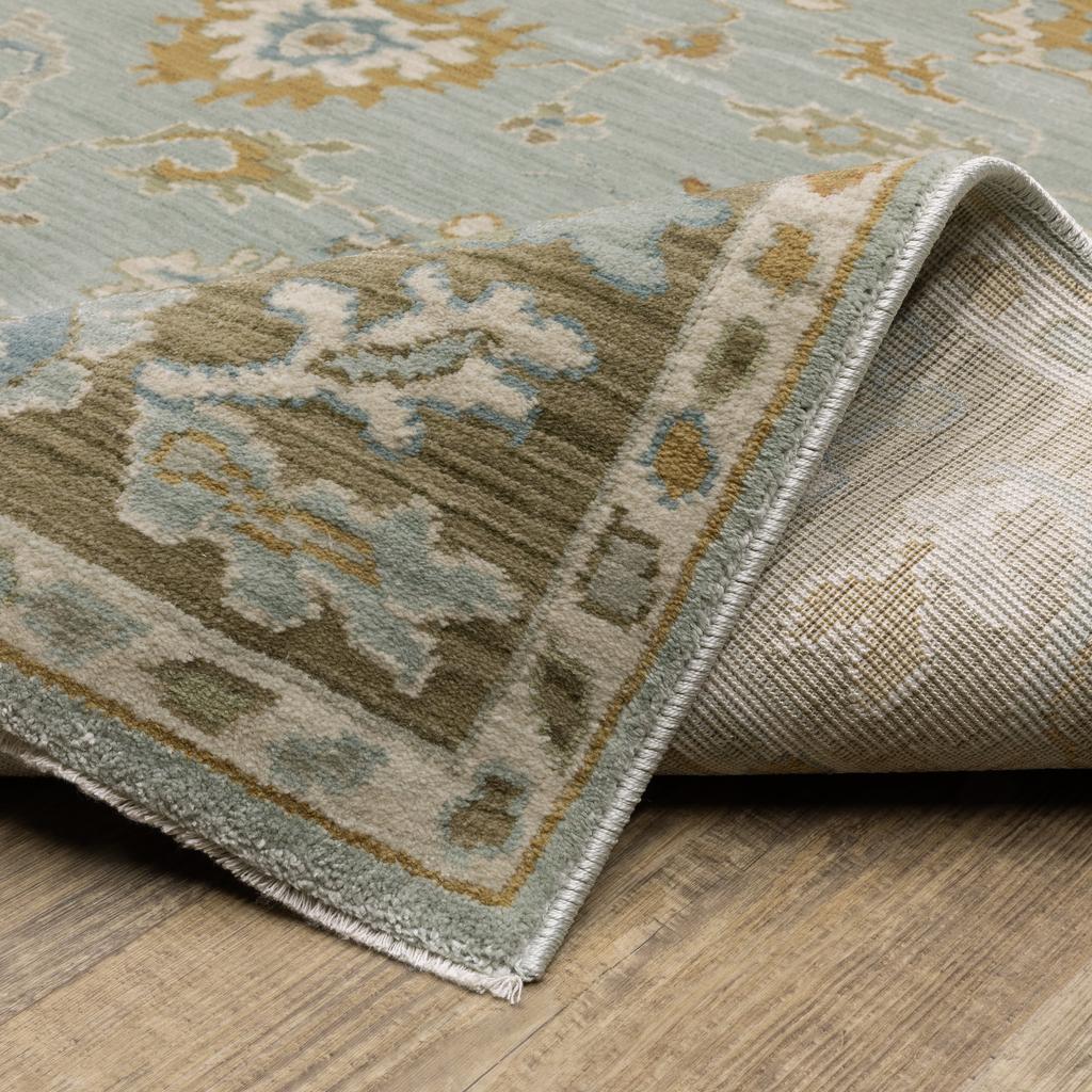 Oriental Weavers Maeve MAE06 Teal Rectangle Indoor Area Rug Oriental Pattern-