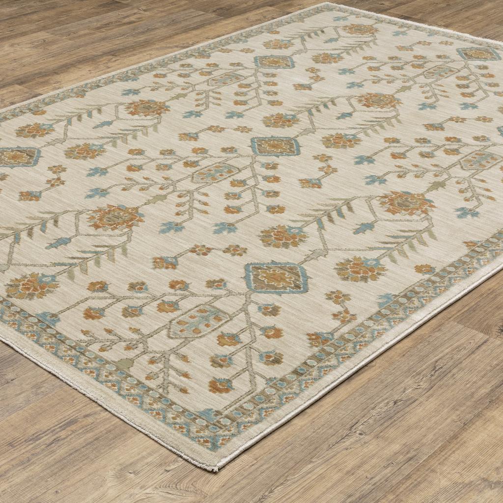 Oriental Weavers Maeve MAE07 Beige Rectangle Indoor Area Rug Oriental Pattern-